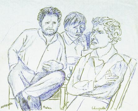 Marie Vorobieff Marevna, ‘Sketch of Diego Rivera, Chaïm Soutine and Marc Chagall’