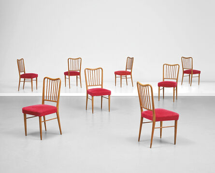 Paolo Buffa, ‘Set of eight side chairs’, early 1950s