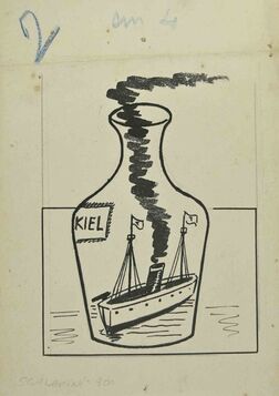 Giuseppe Scalarini, ‘The Bottle’, 1918