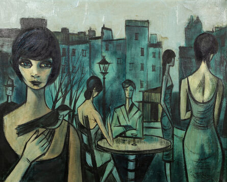 Charles Levier, ‘Cafe Scene in Paris’, 1961