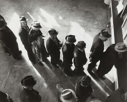 Dorothea Lange, ‘Unemployment Benefits Aid Begins, San Francisco’, 1939