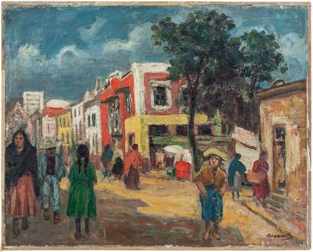 Albert Abramovitz, ‘Street Scene Oil Painting Circa 1930s’, Early 20th Century