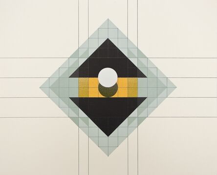 Karl Heinz Adler, ‘Schichtungen von transparenten und nicht transparenten Dreiecken und Punkten’, 1980