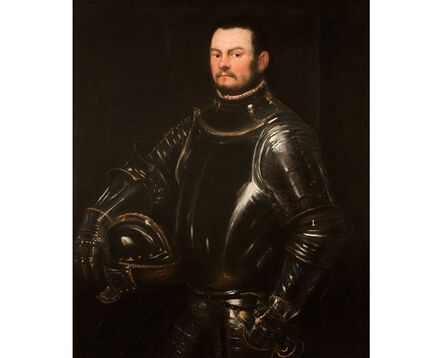 Jacopo Tintoretto, ‘Portrait of a Young Bearded Man, Three-Quarter- Length, Wearing Armour ’, 1550