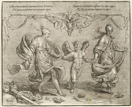 Paulus Moreelse, ‘Cupid Dancing with Two Allegorical Women’, 1612