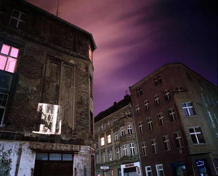 Shimon Attie, ‘Joachimstrasse/corner Auguststrasse: 37: Slide projection of former Jewish resident, 1931, Berlin’, 1993