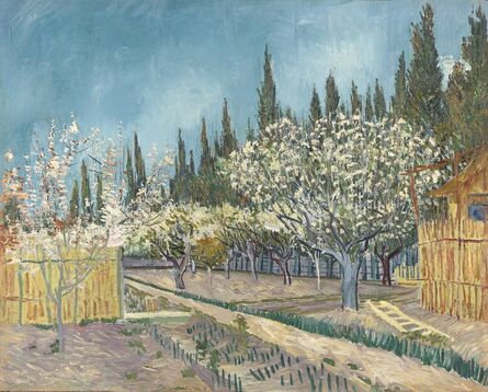Vincent van Gogh, ‘Orchard in Blossom, Bordered by Cypresses’, 1888