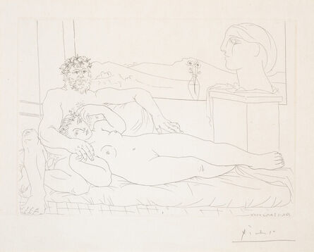 Pablo Picasso, ‘Le Repos du Sculpteur II, from La Suite Vollard (Bloch 172)’, 1933