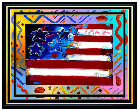 Peter Max, ‘FLAG with HEART’, 1993