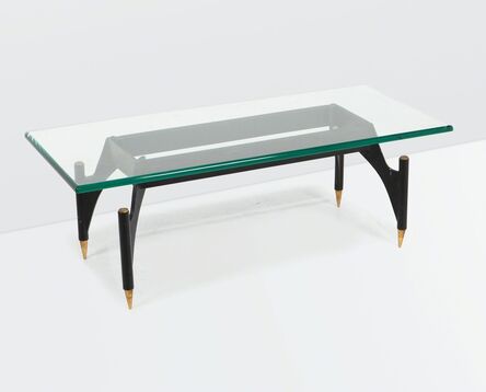 Max Ingrand, ‘a 2013 low table with a lacquered brass and polished brass base’, ca. 1960