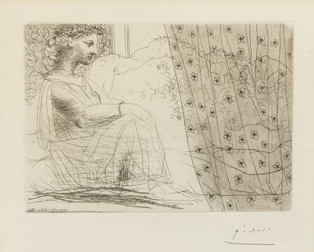 Pablo Picasso, ‘Minotaure endormi contemple par un femme (from la suite Vollard)’, 1933