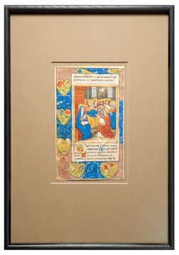 Parisian illuminator (follower of Etienne Colaud), ‘The Pentecost; one illuminated leaf from a Book of Hours’, ca. 1520
