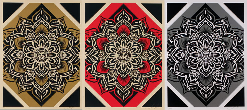 Shepard Fairey, ‘Lotus Diamond, Set of 3 Prints by Shepard Fairey’, 2011, Print, Screenprint, Set of 3 Screen Prints, 2B Art Gallery