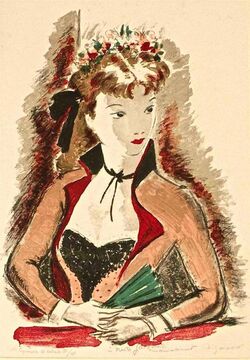 André Dignimont, ‘Portrait of Woman’, 1950s