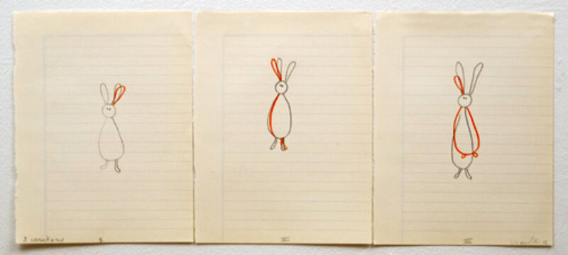 Liliana Porter, ‘Three Corrections’, 2013, Drawing, Collage or other Work on Paper, Pencil on paper, Carrie Secrist Gallery