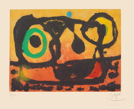 Joan Miró, ‘Tête au soleil couchant (Head to the Setting Sun) (D. 437)’, 1967
