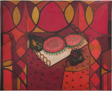 Amelia Peláez, ‘Bandeja con frutas (Sandía) (Tray with Fruits [Watermelon])’, 1941