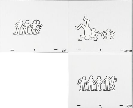Keith Haring, ‘Keith Haring Sesame Street Breakdancers Animation Cell’, 1987