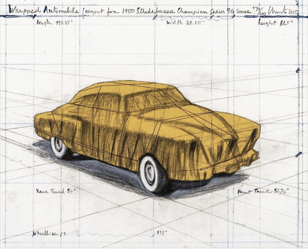 Christo, ‘Christo, Wrapped Automobile (Project for 1950 Studebaker Champion, Series 9 G Coupe)’, 2015