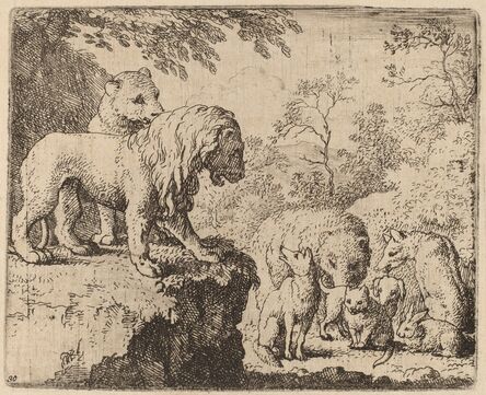 Allart van Everdingen, ‘The Lion Pardons Reynard before the Other Animals’, probably c. 1645/1656