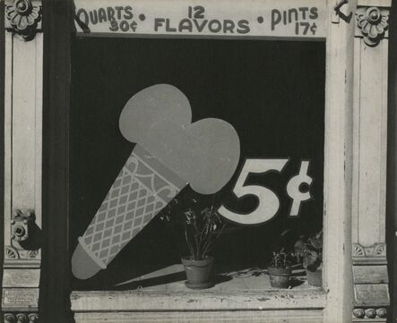 Peter Sekaer, ‘Ice Cream Cone Sign, Bowling Green, Virginia’, c.1935