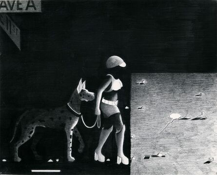 Anton van Dalen, ‘Street Woman with Dog in Shadow’, 1977