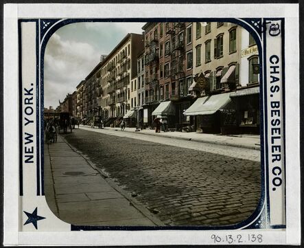 Jacob A. Riis, ‘Fifth Street looking west. One of a set of street cleaning contrast slides set between 1893 and 1897, before and under Colonel Waring’, ca. 1895