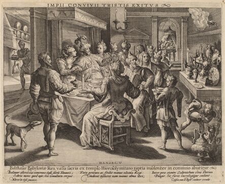 Crispijn de Passe I after Maarten de Vos, ‘Belshazzar's Feast’