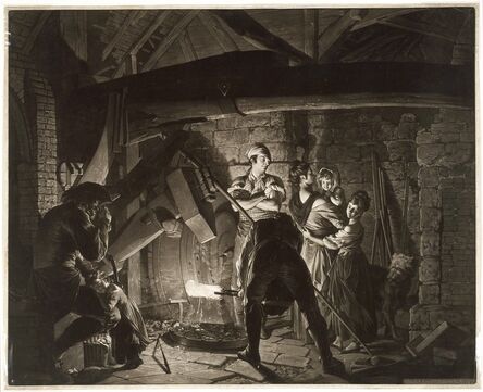 Richard Earlom, ‘An Iron Forge, after Joseph Wright of Derby’, 1773