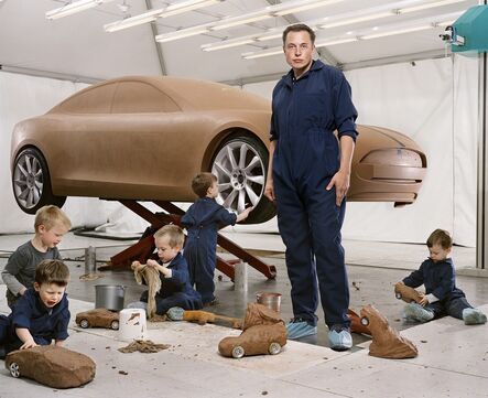 Martin Schoeller, ‘Elon Musk with his Sons, Hawthorne, California’, 2009
