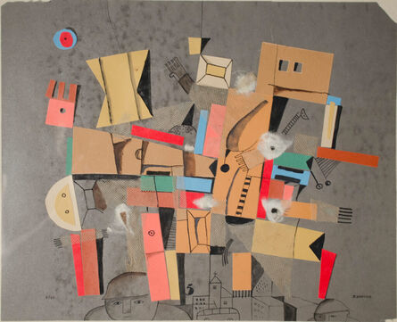 José Gurvich, ‘Composición en gris con colores fuertes’, 1966