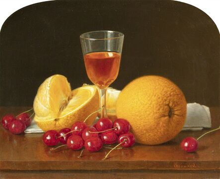 John E. Grouard, ‘Still Life with Citrus and Cherries ’, Date unknown