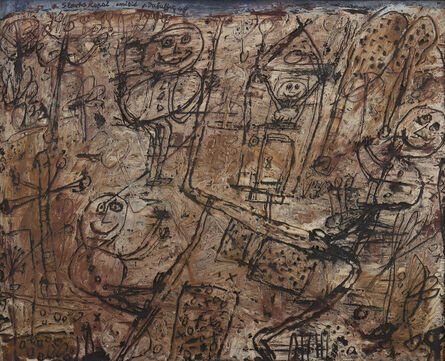 Jean Dubuffet, ‘Petit paysage avec personnages (de la série Paysages grotesques)’, 1949