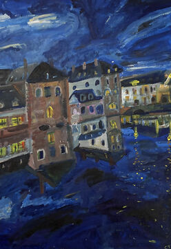 Claire Trévien, ‘Pont l’Abbé by Night’, 2021