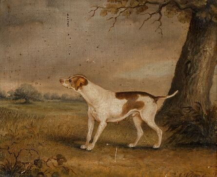 John Vine, ‘A hunting dog in a landscape’