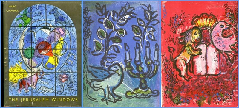 Marc Chagall, ‘The Jerusalem Windows’, 1962, Print, (2) Original Lithographs Bound in Rare Vintage Hardback Monograph With Two, Accompanied by the Original Offering Letter Signed by the Publisher., Alpha 137 Gallery Gallery Auction