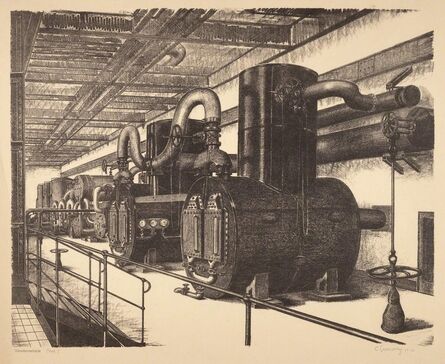 Carl Grossberg, ‘Hall of preheating furnace (BEWAG, Berlin)’, 1930