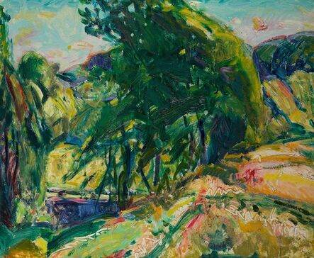 Alfred H. Maurer, ‘Landscape with Green Tree’, ca. 1910-1920