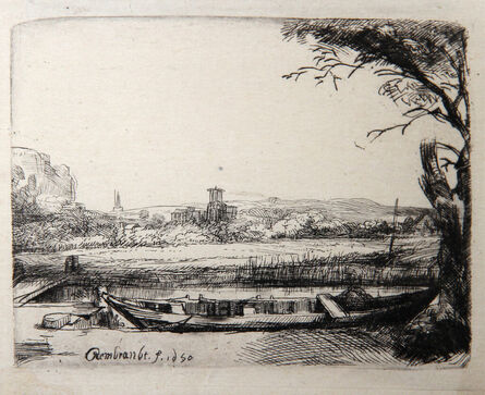 Rembrandt van Rijn, ‘Le Paysage au Bateau (B236)’, 1878