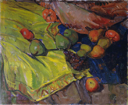 Anton Faistauer, ‘Still Life with Fruit on Green Cloth’, 1911