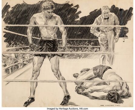 James Montgomery Flagg, ‘Boxers Sparring - Jack Dempsey’