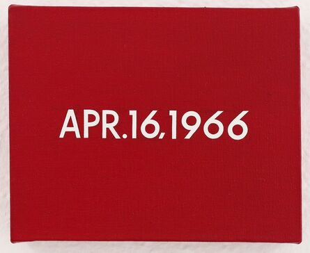 On Kawara, ‘APR.16,1966 "2.500 demonstrators in Da Nang burned today a copy of premier Ky's decree promising South Vietnam an elected civilian government"’, 1966