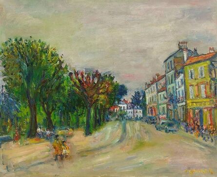 Jacques Zucker, ‘Parisian Street Scene, Oil on Canvas’, 20th Century