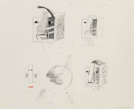 David Hockney, ‘Studies for Picassoid Picassos’, 1973