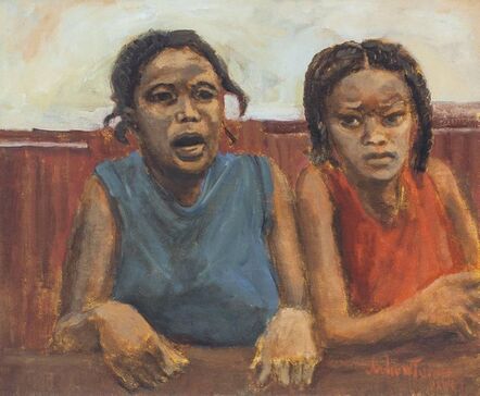 Andrew Turner, ‘Untitled, African American Girls, Realist Painting’, 1970-1979