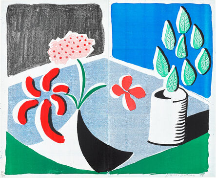 David Hockney, ‘Red Flowers and Green Leaves, Separate, May’, 1988