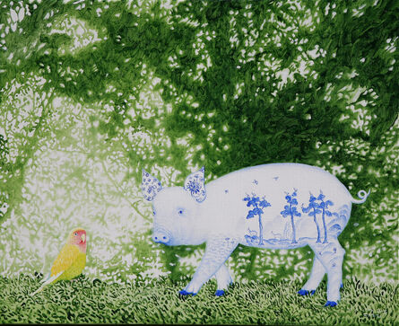 Woo-lim Lee, ‘A scene with a pig’, 2022