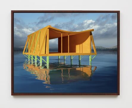 James Casebere, ‘Orange House on Water’, 2019