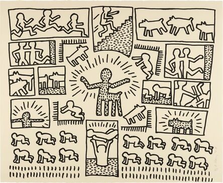 Keith Haring, ‘Blueprint Drawing: one plate’, 1990