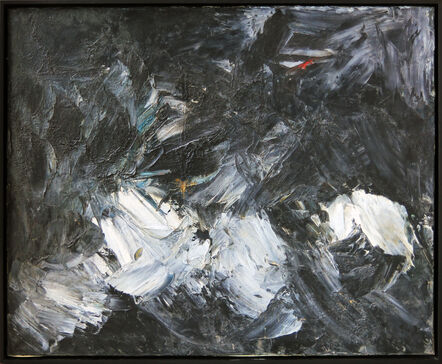 Stacha Halpern, ‘Black and White Abstract Expressionist Painting’, 1962